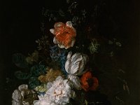 GG 448  GG 448, Jan van Huysum (1682-1749), Blumenstrauss mit Schnecken, Leinwand, 75 x 49 cm : Blumen